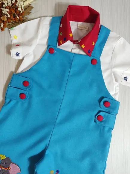 Roupa Jardineira Circo Dumbo