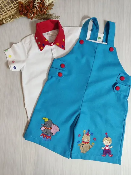 Roupa Jardineira Circo Dumbo