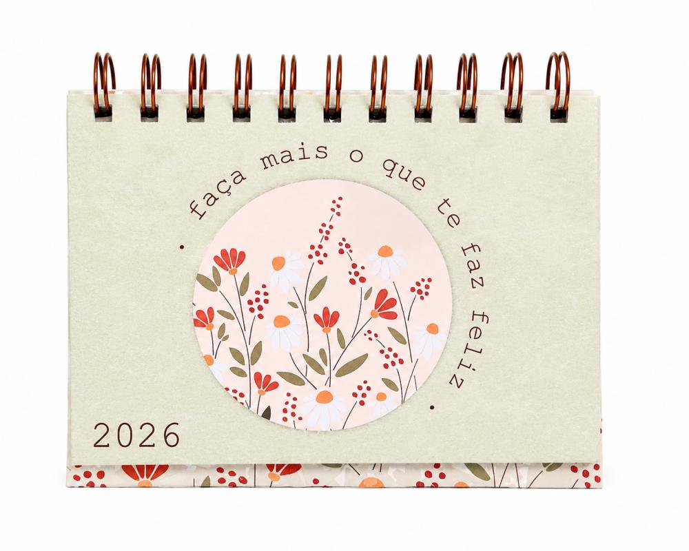 Calendário A6 (horizontal) de Mesa 2026