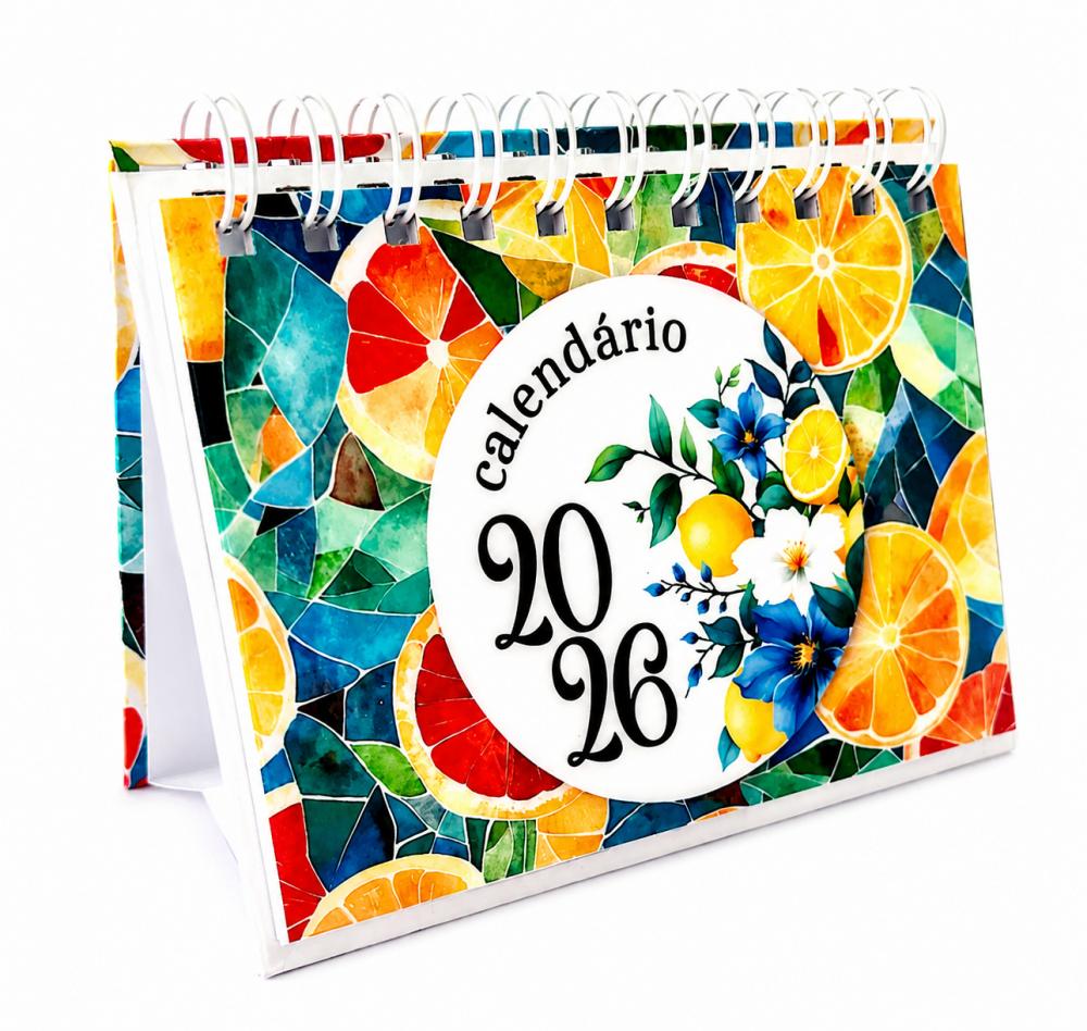 Calendário A6 (horizontal) de Mesa 2026