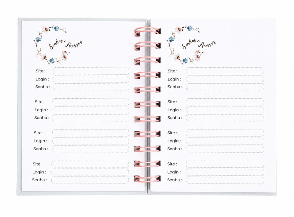 Caderno de Senhas, Acessos e Anotações