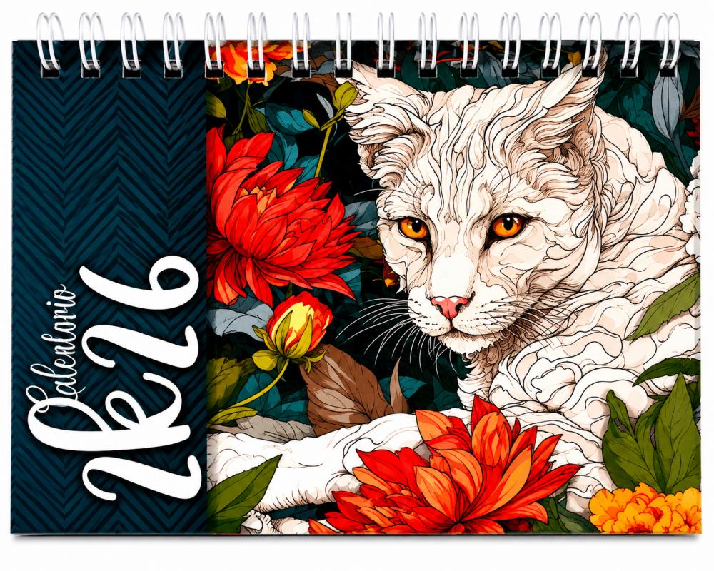 Calendário A5 Coloring de Mesa 2026