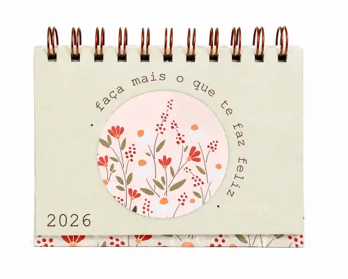 Calendário A6 (horizontal) de Mesa 2026