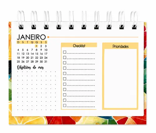 Calendário A6 (horizontal) de Mesa 2026