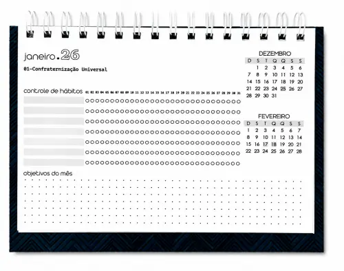 Calendário A5 Coloring de Mesa 2026