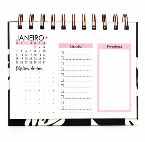 Calendário A6 (horizontal) de Mesa 2026