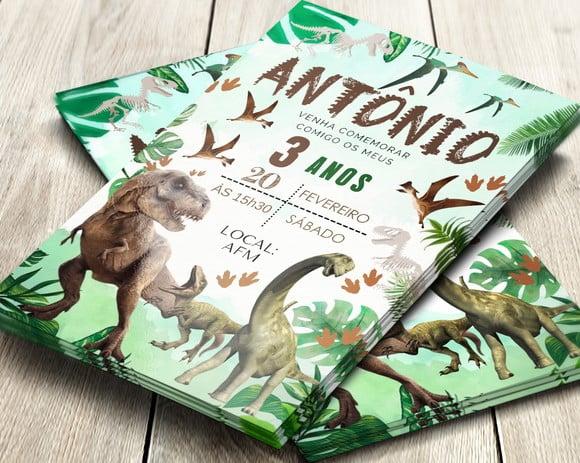 Convite Digital Dinossauro