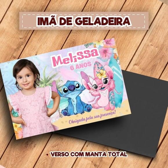 Imã de Geladeira Personalizado Stitch e Angel