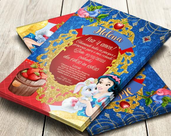 Convite Impresso Branca de Neve