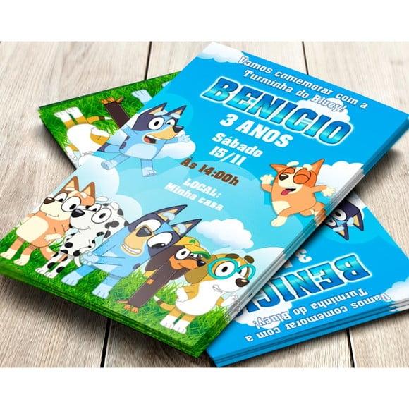 Convite Impresso Bluey