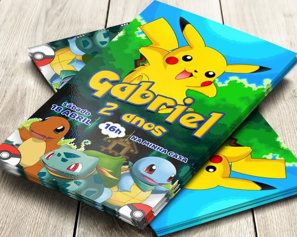 Convite Impresso Pokemon