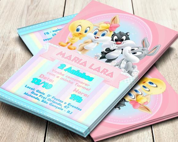 Convite Digital Looney Tunes Baby