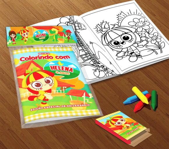 Kit Colorir Sítio Picapau Amarelo (livrinho + Giz de Cera)