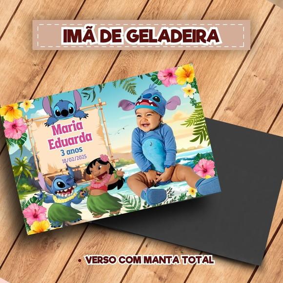 Imã de Geladeira Personalizado Lilo e Stitch