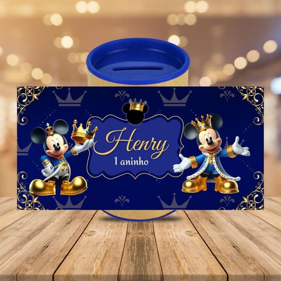Adesivo para Cofrinho Mickey Realeza