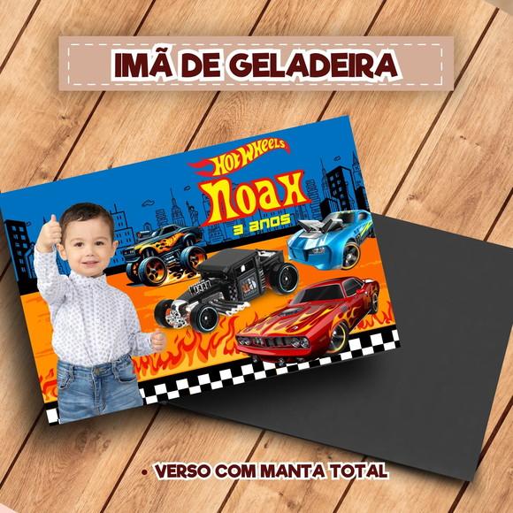 Imã de Geladeira Personalizado Hot Wheels
