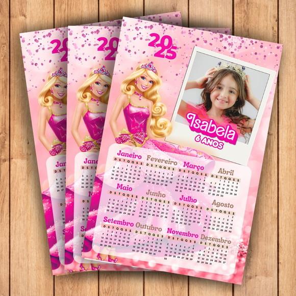 Calendário Barbie 2026 (imã de Geladeira)