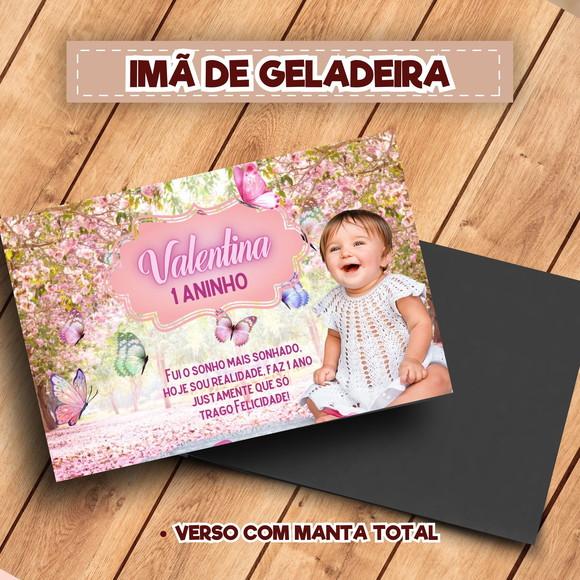 Imã de Geladeira Personalizado Jardim das Borboletas