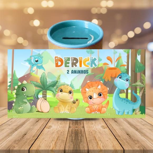 Adesivo para Cofrinho Dino Baby
