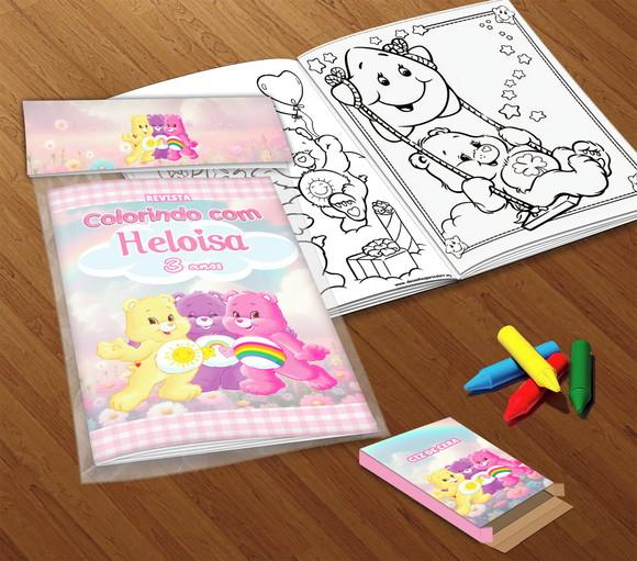 Kit Colorir Ursinhos Carinhosos (livrinho + Giz de Cera)