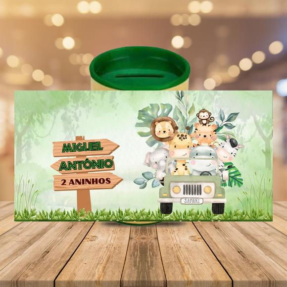 Adesivo para Cofrinho Safari Baby