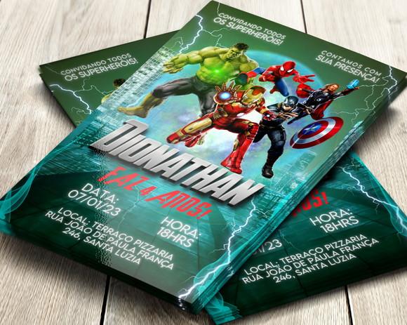 Convite Digital Vingadores