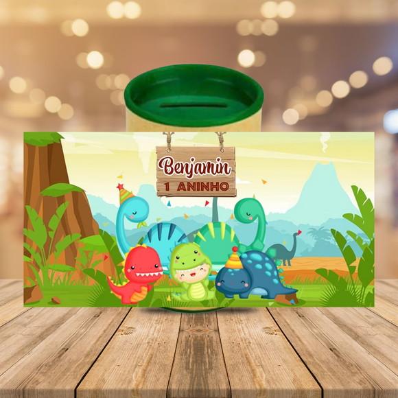 Adesivo para Cofrinho Dinossauro Baby
