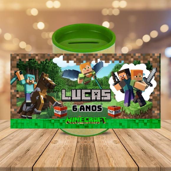 Adesivo para Cofrinho Minecraft