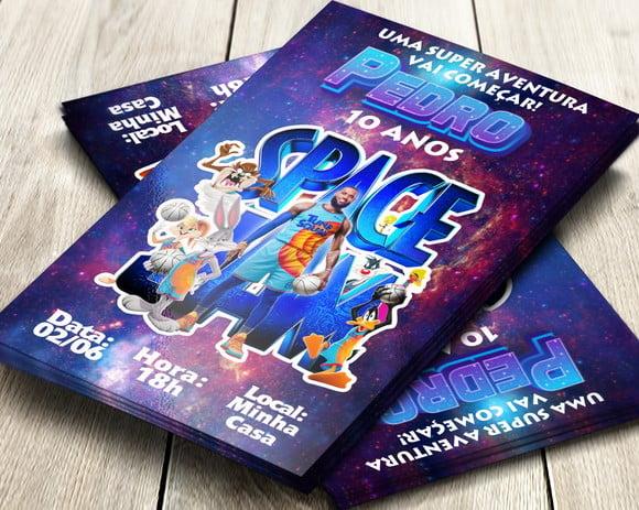 Convite Digital Space Jam