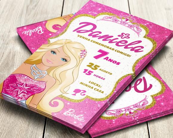 Convite Digital Barbie