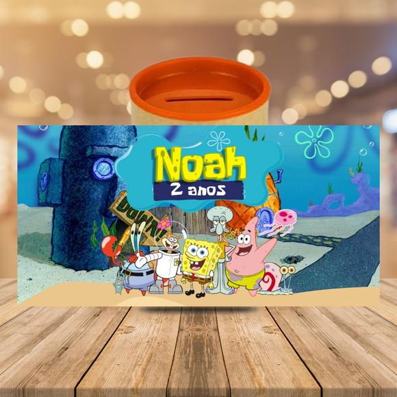 Adesivo para Cofrinho Bob Esponja