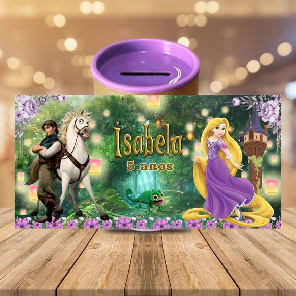 Adesivo para Cofrinho Rapunzel Enrolados