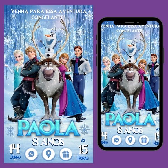 Convite Digital Interativo Frozen