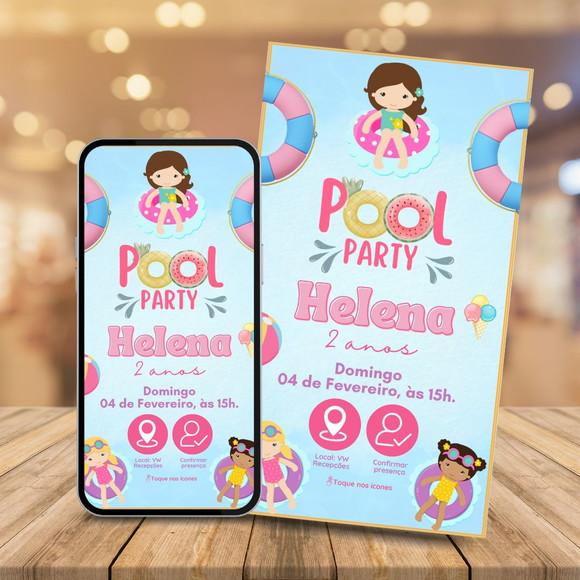 Convite Digital Interativo Pool Party