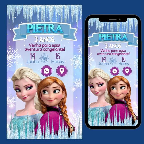 Convite Digital Interativo Frozen