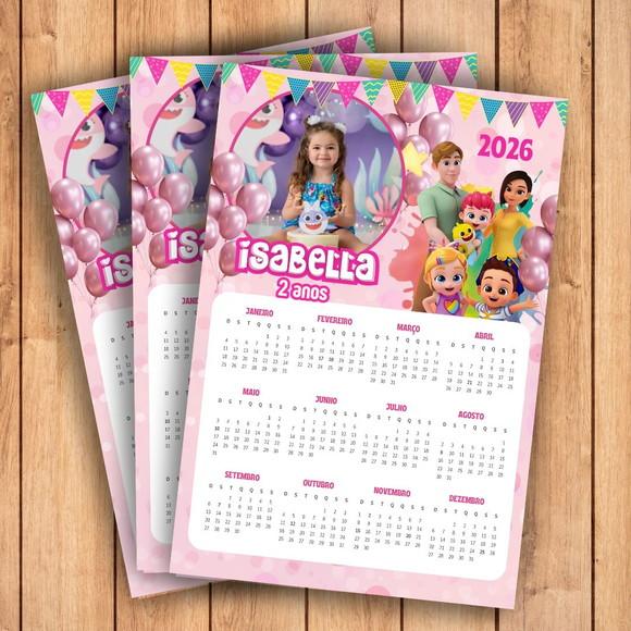 Calendário Bebefin 2026 (imã de Geladeira)