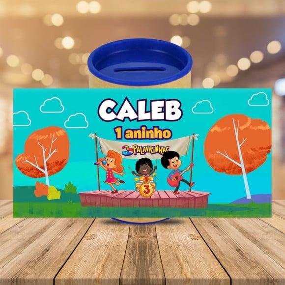 Adesivo para Cofrinho 3 Palavrinhas