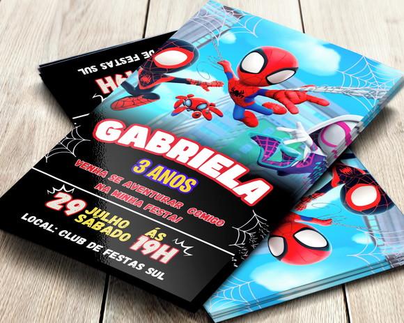 Convite Digital Spidey e Seus Amigos Espetaculares
