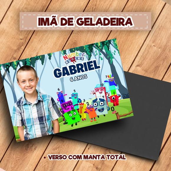 Imã de Geladeira Personalizado Number Blocks