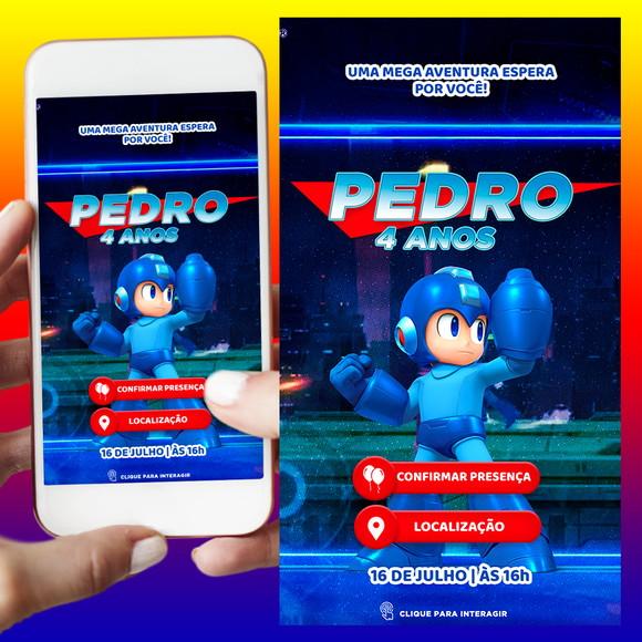 Convite Digital Interativo Mega Man