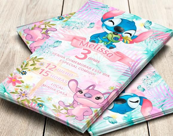 Convite Digital Lilo e Stitch