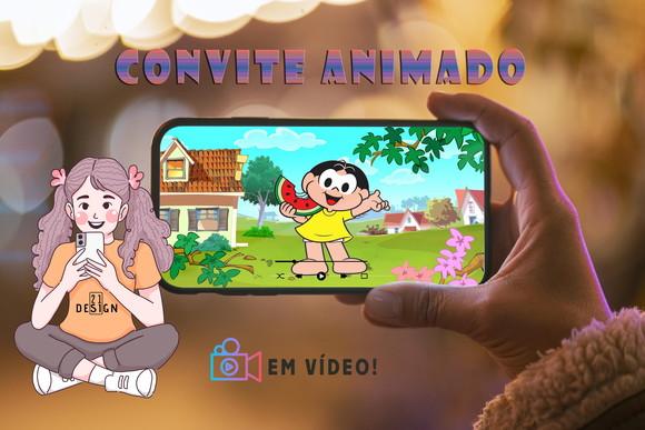 Convite De Aniversário Animado-magali