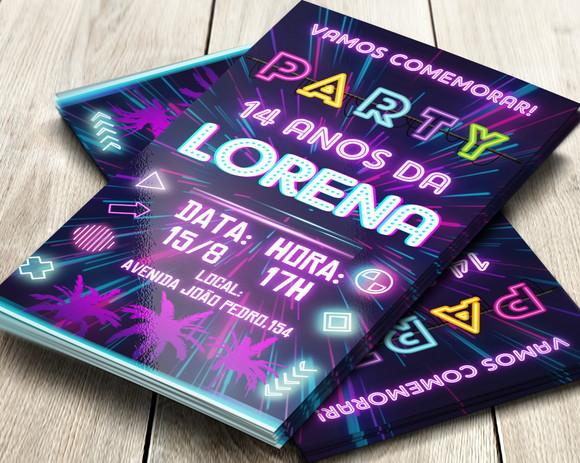 Convite Digital Neon Party