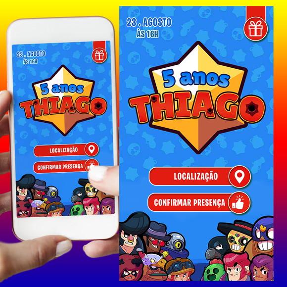 Convite Digital Interativo Brawl Stars