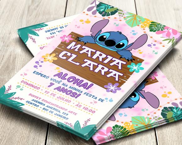 Convite Digital Lilo e Stitch