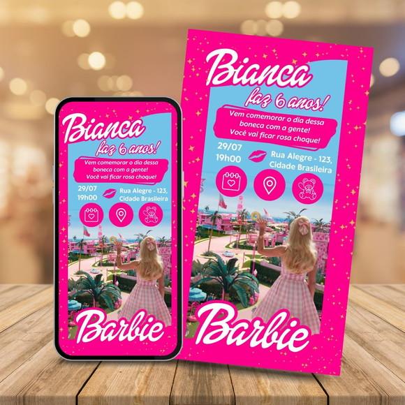 Convite Digital Interativo Barbie