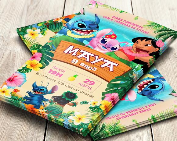 Convite Impresso Lilo e Stitch