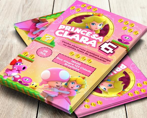 Convite Digital Princesa Peach