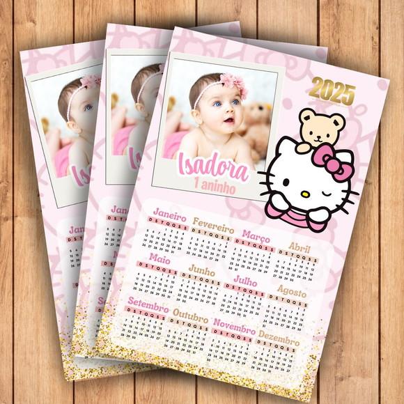 Calendário Hello Kitty 2026 (imã de Geladeira)