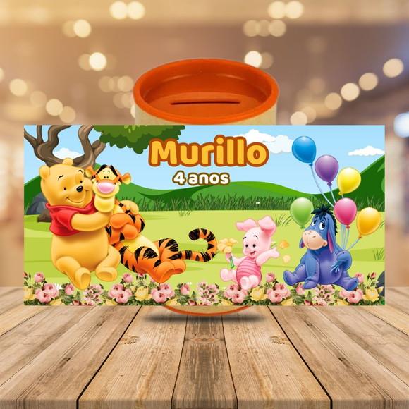 Adesivo para Cofrinho Ursinho Pooh